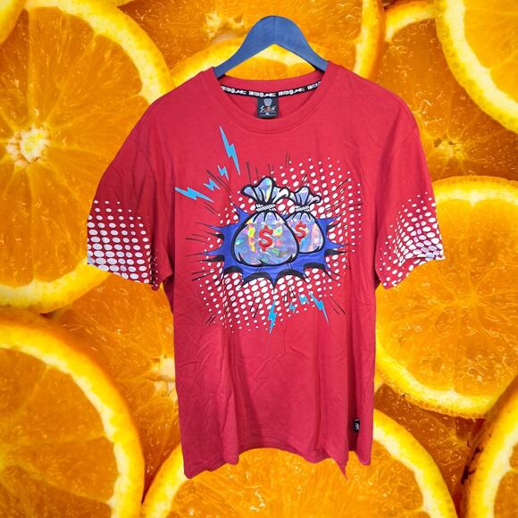 Switch Short Sleeve‎ Red Tee with Money Bag Design Size XL - Picture 2 of 8